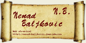 Nenad Baljković vizit kartica